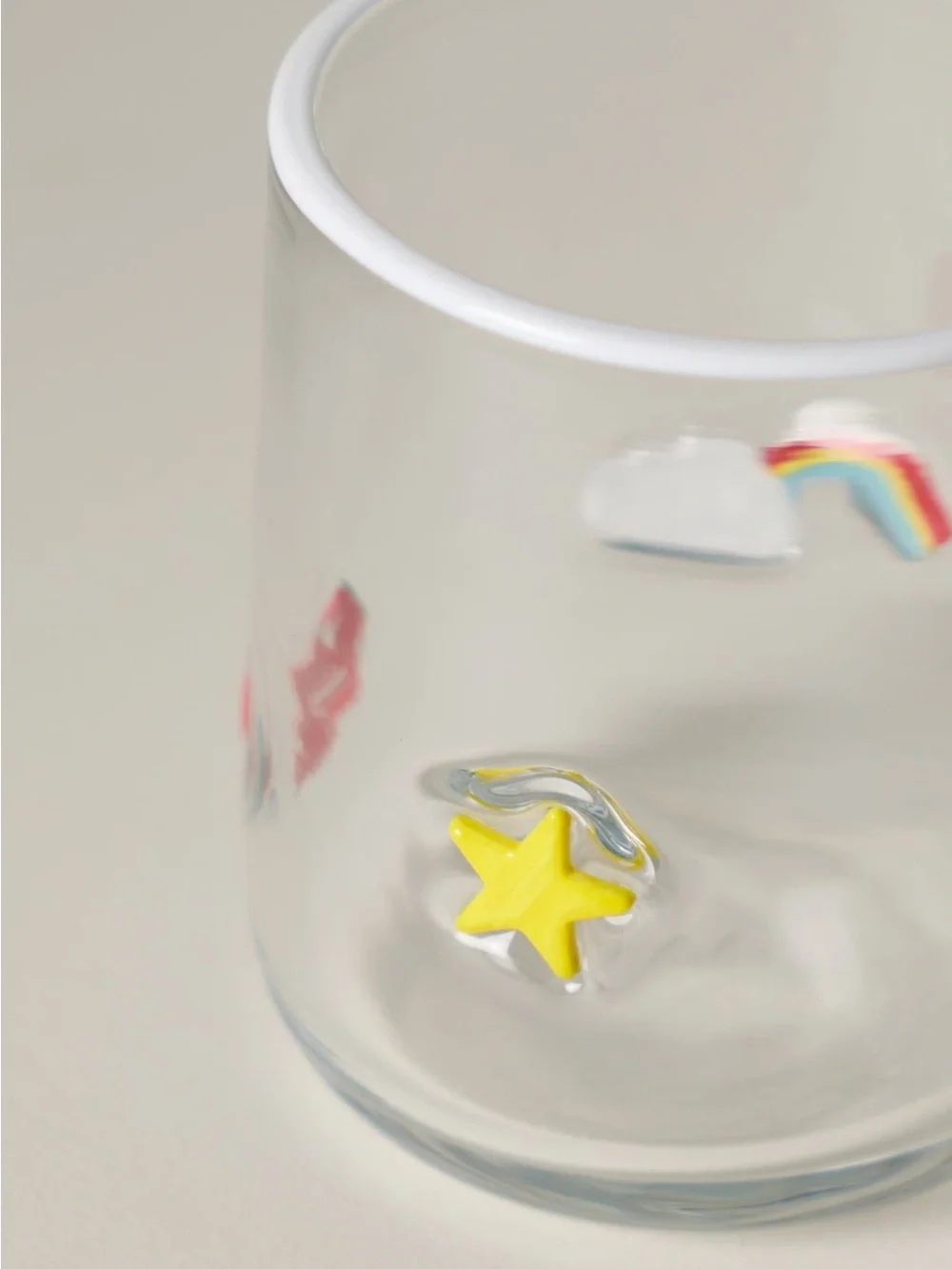 🍀Anthropologie Luck Glass Juice Icon Rainbow Shamrock Clover Heart New Set of 2